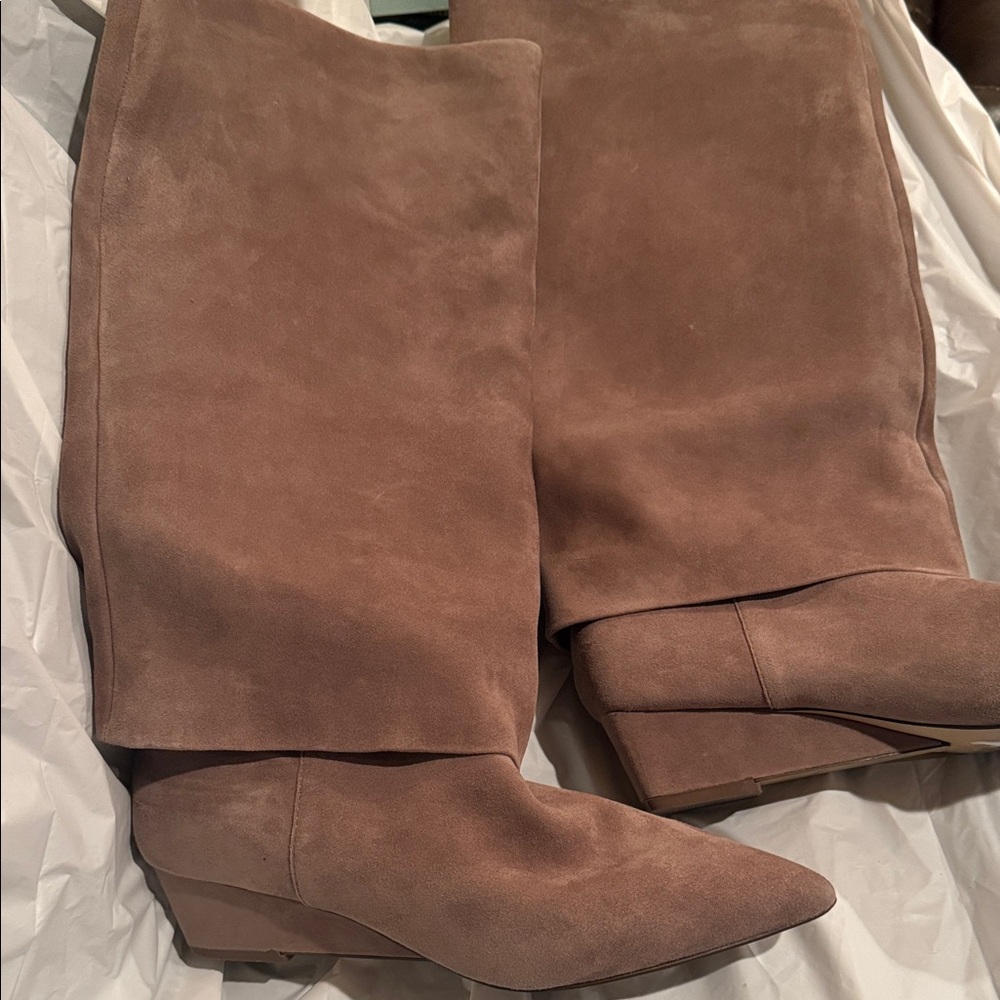 Charles David Taupe at the Knee Boots